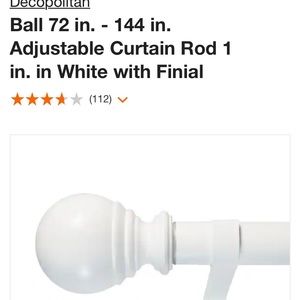 4 Curtain Rods New in Box